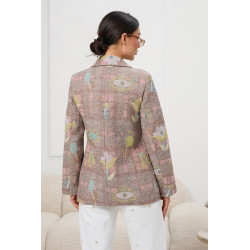 Wzorzysta marynarka z dekoracyjnym wzorem