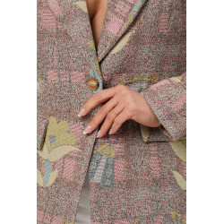 Wzorzysta marynarka z dekoracyjnym wzorem