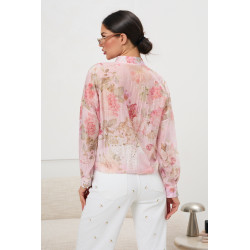 Koszula w kwiaty ze stójką | Hurtownia odzieży damskiej na sztuki