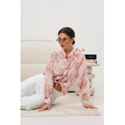 Koszula w kwiaty ze stójką | Hurtownia odzieży damskiej na sztuki