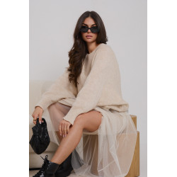 SWETROWA SUKIENKA Z TIULOWYM DOŁEM