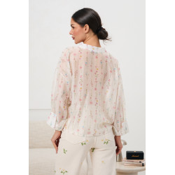 Zwiewna koszula w pastelowe kwiaty | Hurt odzieży damskiej online