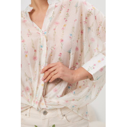 Zwiewna koszula w pastelowe kwiaty | Hurt odzieży damskiej online