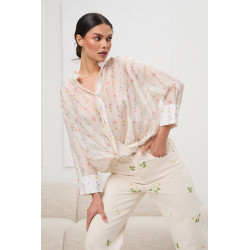 Zwiewna koszula w pastelowe kwiaty | Hurt odzieży damskiej online