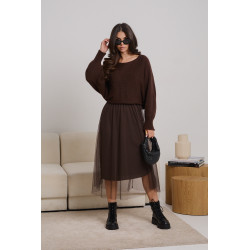 SWETROWA SUKIENKA Z TIULOWYM DOŁEM