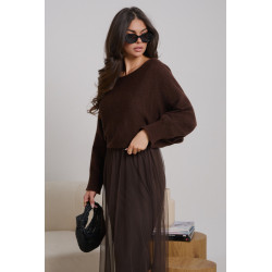 SWETROWA SUKIENKA Z TIULOWYM DOŁEM