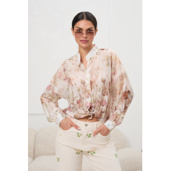 Lekka koszula w kwiatowy print | Internetowa hurtownia odzieży damskiej