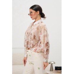 Lekka koszula w kwiatowy print | Internetowa hurtownia odzieży damskiej