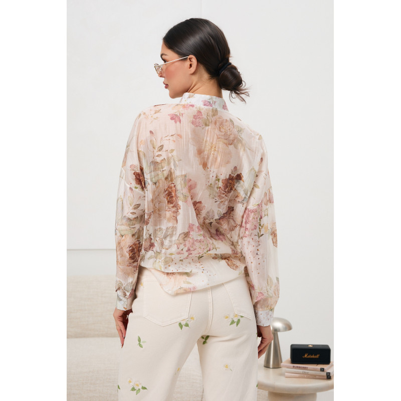 Lekka koszula w kwiatowy print | Internetowa hurtownia odzieży damskiej