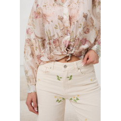 Lekka koszula w kwiatowy print | Internetowa hurtownia odzieży damskiej