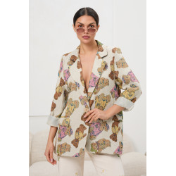 Marynarka żakardowa z motywem misiów | Modna odzież damska w sprzedaży hurtowej
