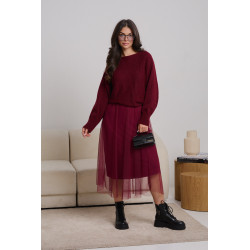 SWETROWA SUKIENKA Z TIULOWYM DOŁEM