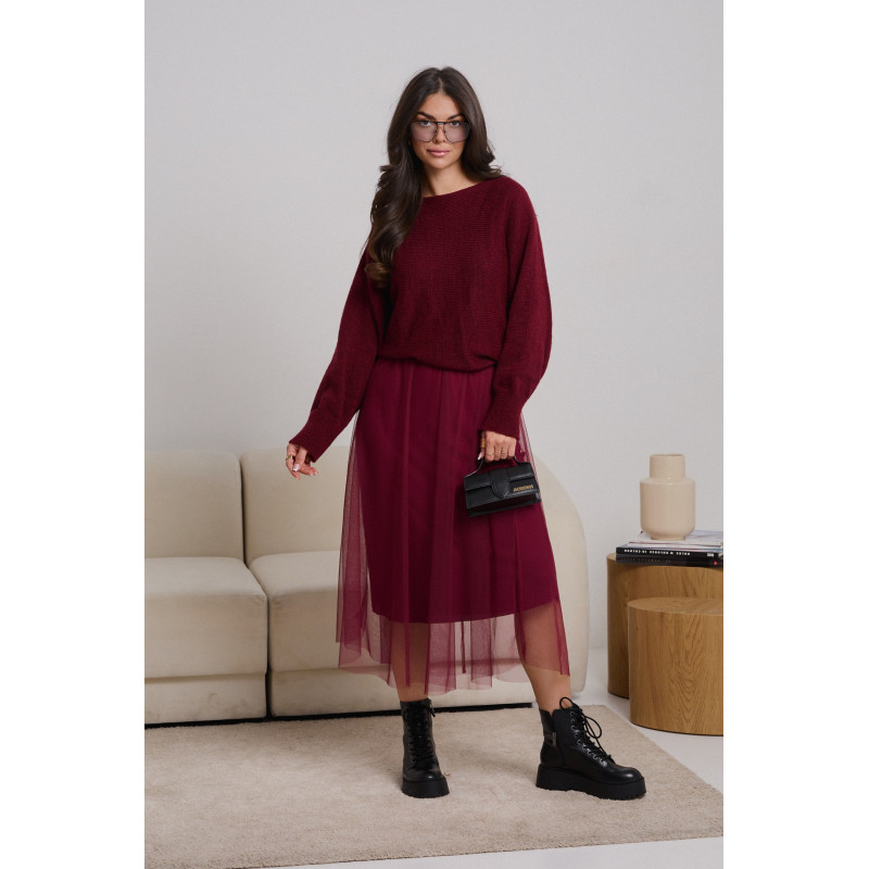 SWETROWA SUKIENKA Z TIULOWYM DOŁEM