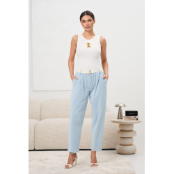 Spodnie z paskiem w talii | Internetowa hurtownia odzieży damskiej