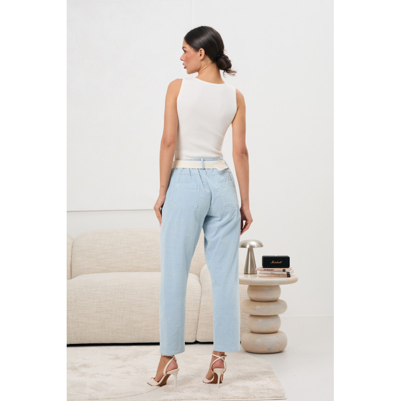 Spodnie z paskiem w talii | Internetowa hurtownia odzieży damskiej