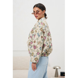 Krótka kurtka w kwiaty | Hurtownia odzieży damskiej online