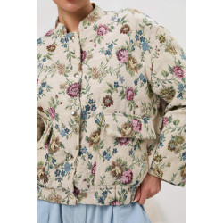 Krótka kurtka w kwiaty | Hurtownia odzieży damskiej online