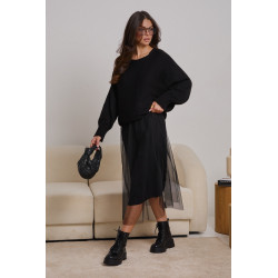 SWETROWA SUKIENKA Z TIULOWYM DOŁEM