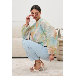 Pastelowa kurtka bomber na zamek | Hurtownia damska online