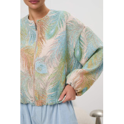 Pastelowa kurtka bomber na zamek | Hurtownia damska online