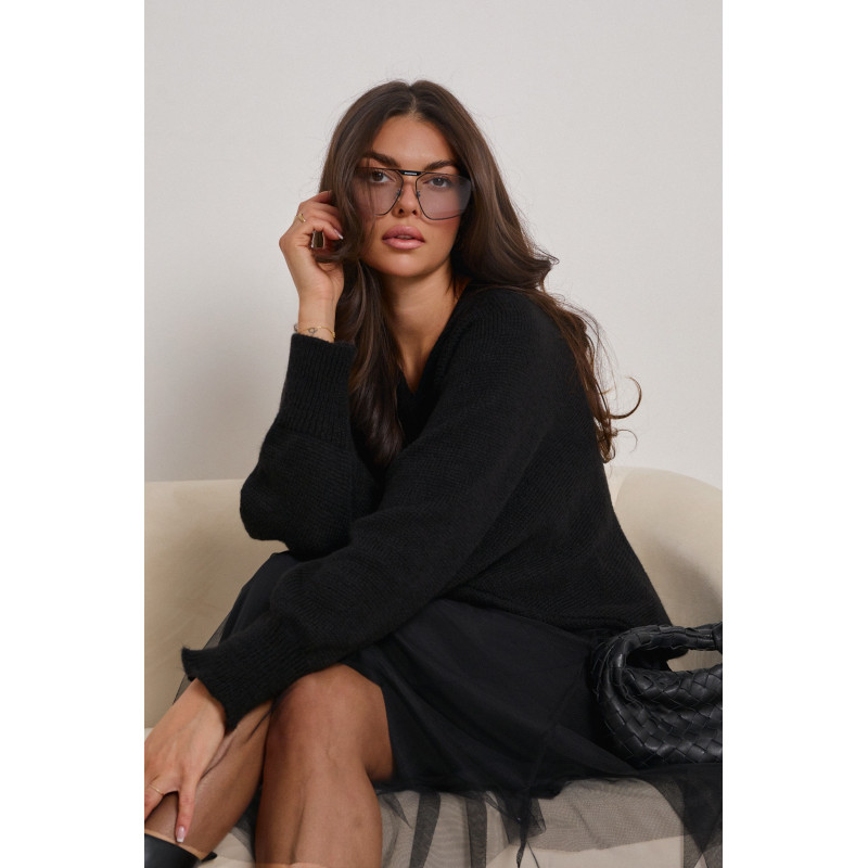 SWETROWA SUKIENKA Z TIULOWYM DOŁEM