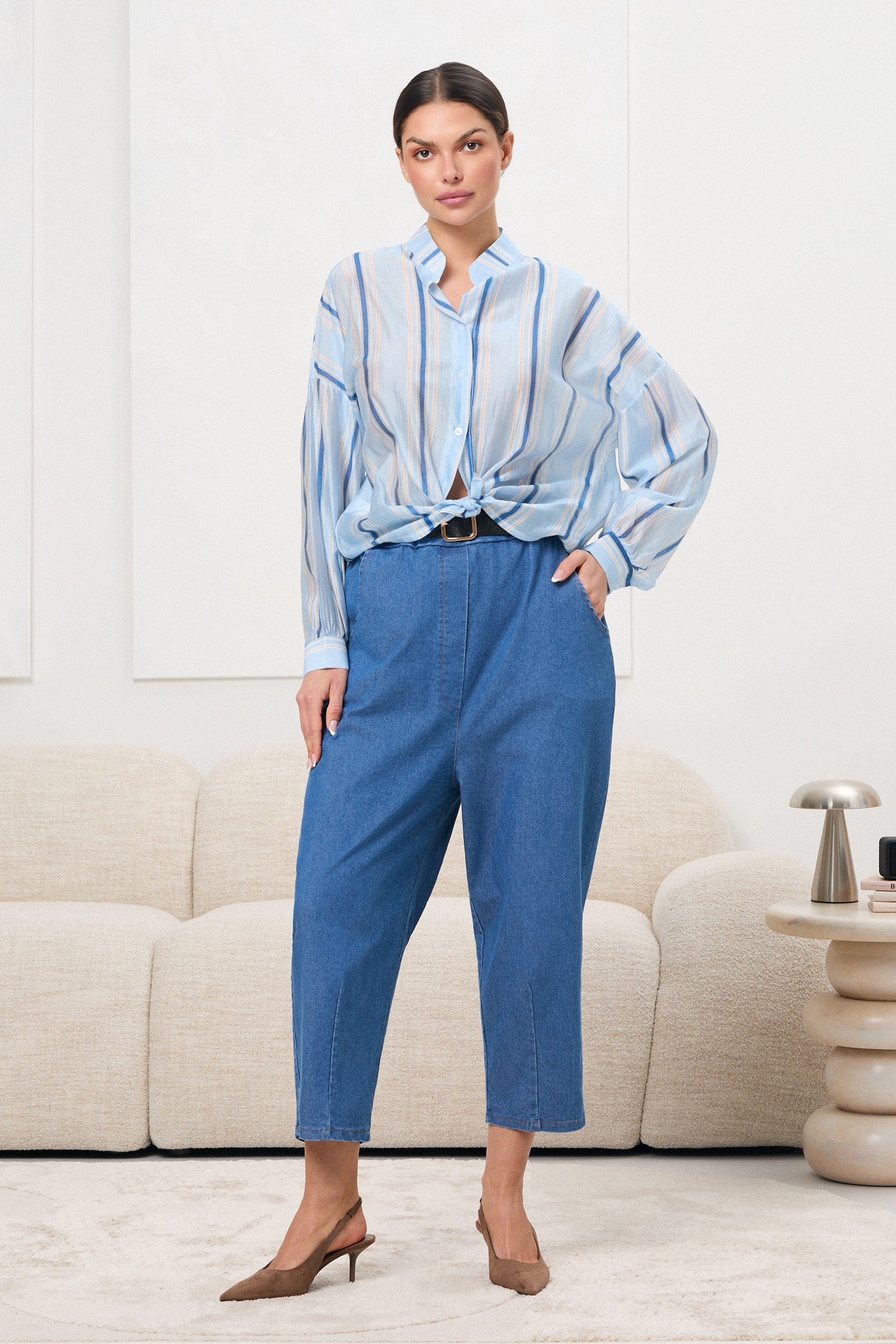 Casualowe spodnie o długości 7/8 | Sprzedaż hurtowa online