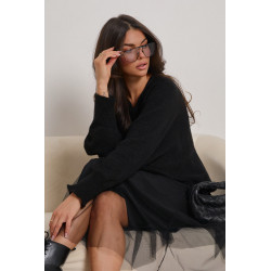 SWETROWA SUKIENKA Z TIULOWYM DOŁEM