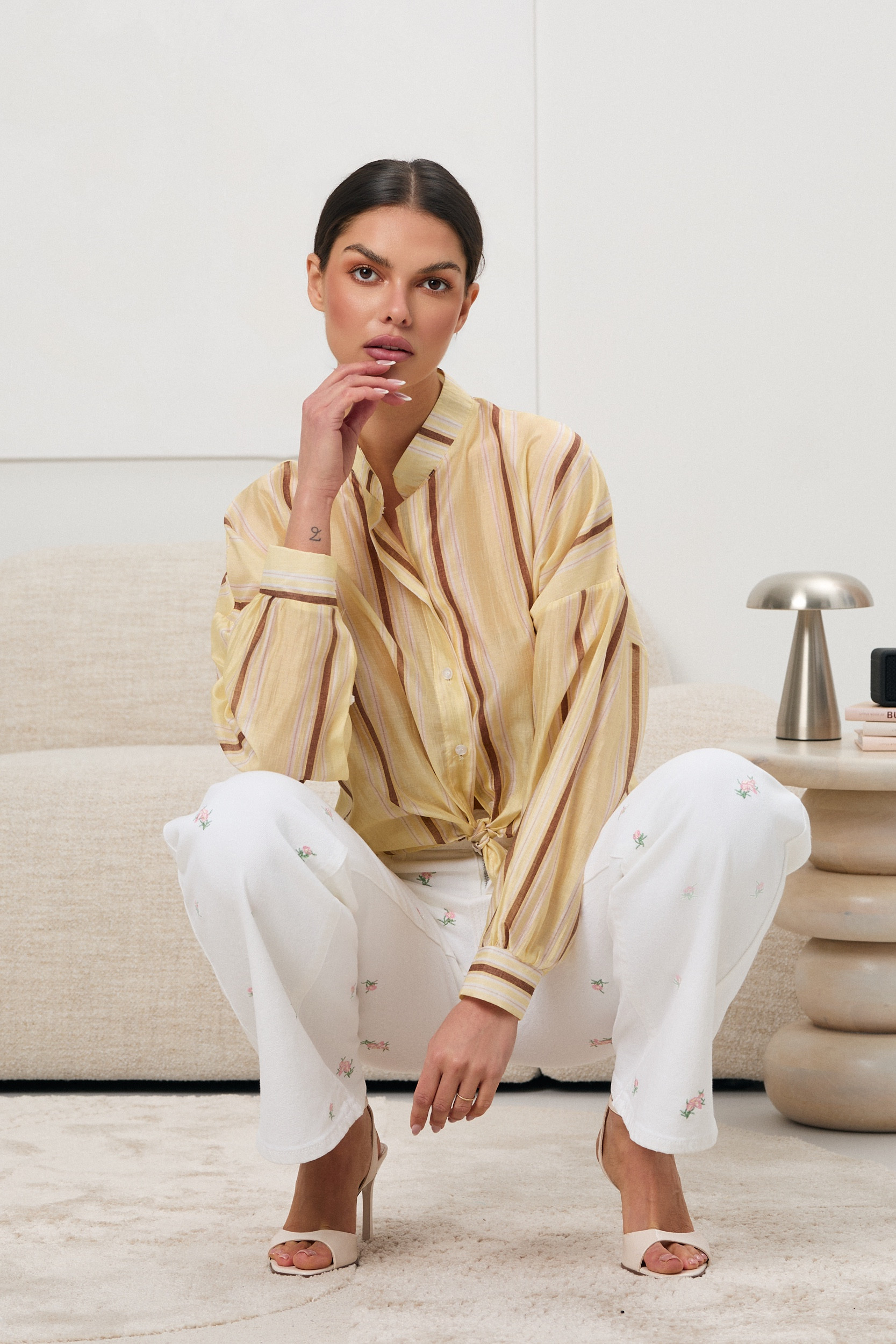 Koszula w paski ze stójką