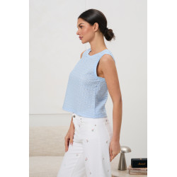 Top z ażurowej dzianiny | Internetowa hurtownia odzieży damskiej