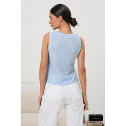 Top z ażurowej dzianiny | Internetowa hurtownia odzieży damskiej