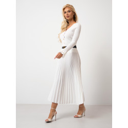 Bluzka z ozdobnymi złotymi guzikami i falbanką przy rękawie | Odzież damska w hurcie