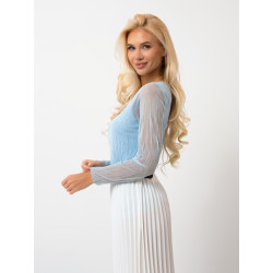 Transparentna bluzka z długim rękawem | Tania hurtownia odzieży damskiej