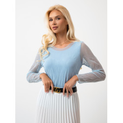 Transparentna bluzka z długim rękawem | Tania hurtownia odzieży damskiej