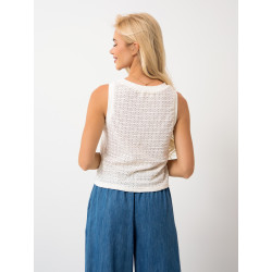 Top z ażurowej dzianiny | Internetowa hurtownia odzieży damskiej
