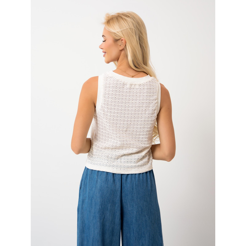 Top z ażurowej dzianiny | Internetowa hurtownia odzieży damskiej