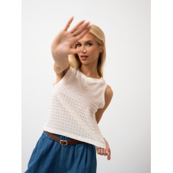 Top z ażurowej dzianiny | Internetowa hurtownia odzieży damskiej