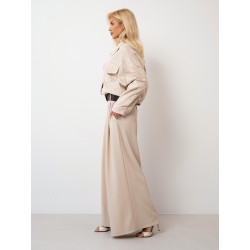 Szerokie spodnie typu palazzo z paskiem