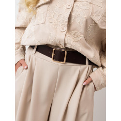 Szerokie spodnie typu palazzo z paskiem