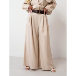 Szerokie spodnie typu palazzo z paskiem