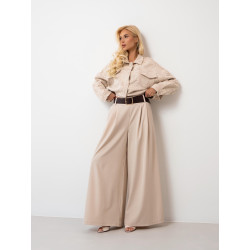 Kurtka oversize kwiatowym haftem i kieszeniami