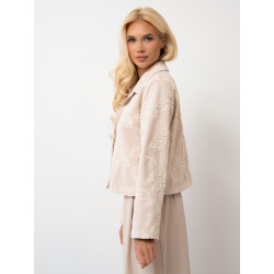 Kurtka z haftowanym motywem kwiatowym