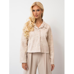 Kurtka z haftowanym motywem kwiatowym