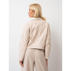 Kurtka z haftowanym motywem kwiatowym