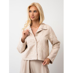 Kurtka z haftowanym motywem kwiatowym