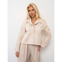 Kurtka z haftowanym motywem kwiatowym