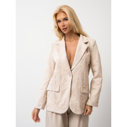 Marynarka z wyszywanym motywem kwiatowym