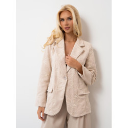 Marynarka z wyszywanym motywem kwiatowym