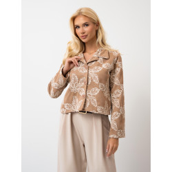 Kurtka z haftowanym motywem kwiatowym