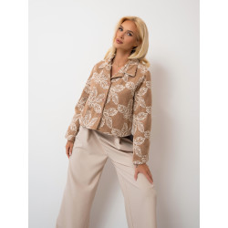 Kurtka z haftowanym motywem kwiatowym