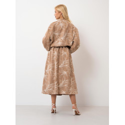 Spódnica midi z haftowanym motywem kwiatowym